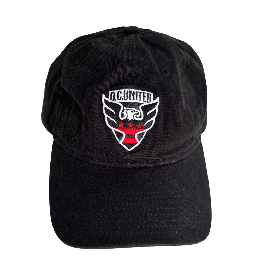 DC United MLS Hat Cap Soccer Black Adjustable New Era Men's One Size OSFA